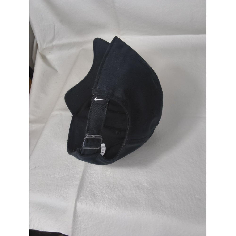 Nike Club Cap Black Adjustable Strapback Hat Embroidered Swoosh Unisex OSFA - Picture 4 of 6